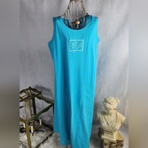 Butterfly 100% Cotton Dress Size L Cover~up Dress Maxi